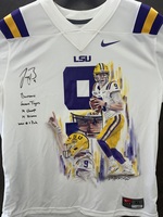 Joe Burrow LSU Tigers Autographed & Hand-Painted #1/1 Nike Jersey, Fanatics